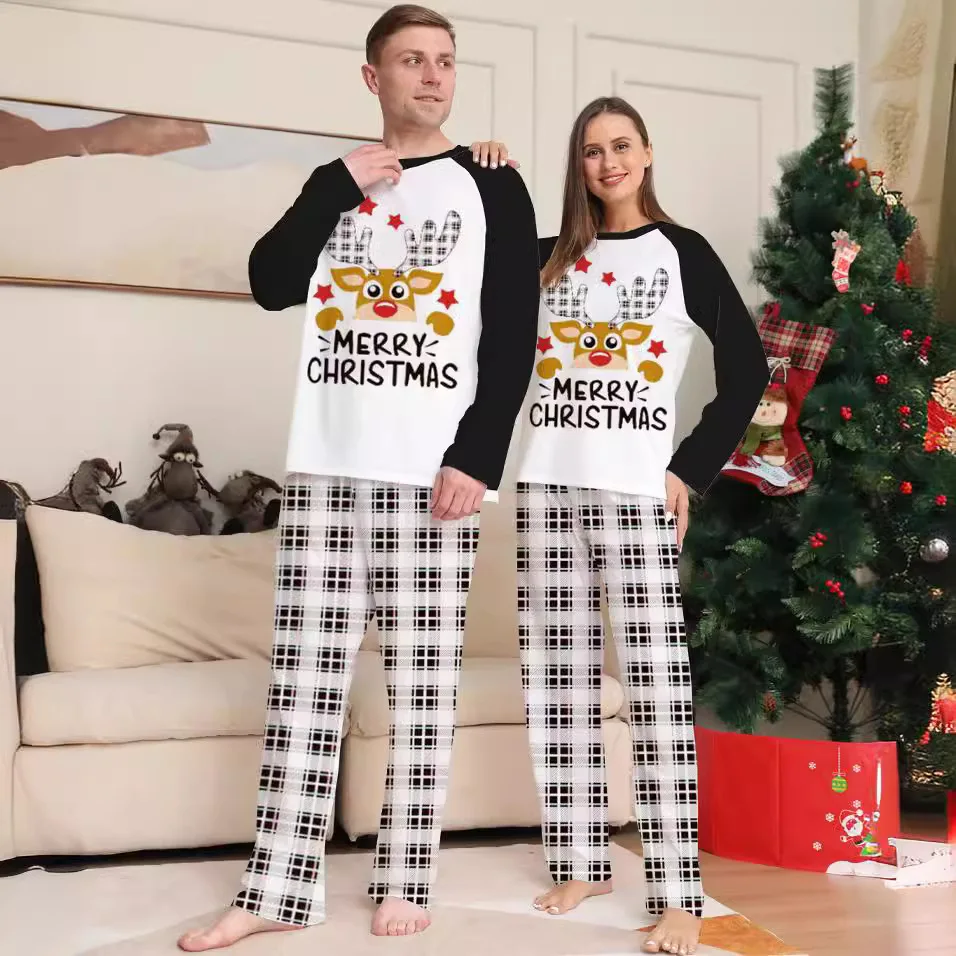 2026 New Christmas Pajamas Family Matching Outfit Adults Kids Clothing Set Cute Soft 2 Pcs Suit Home Clothes Xmas Look  123