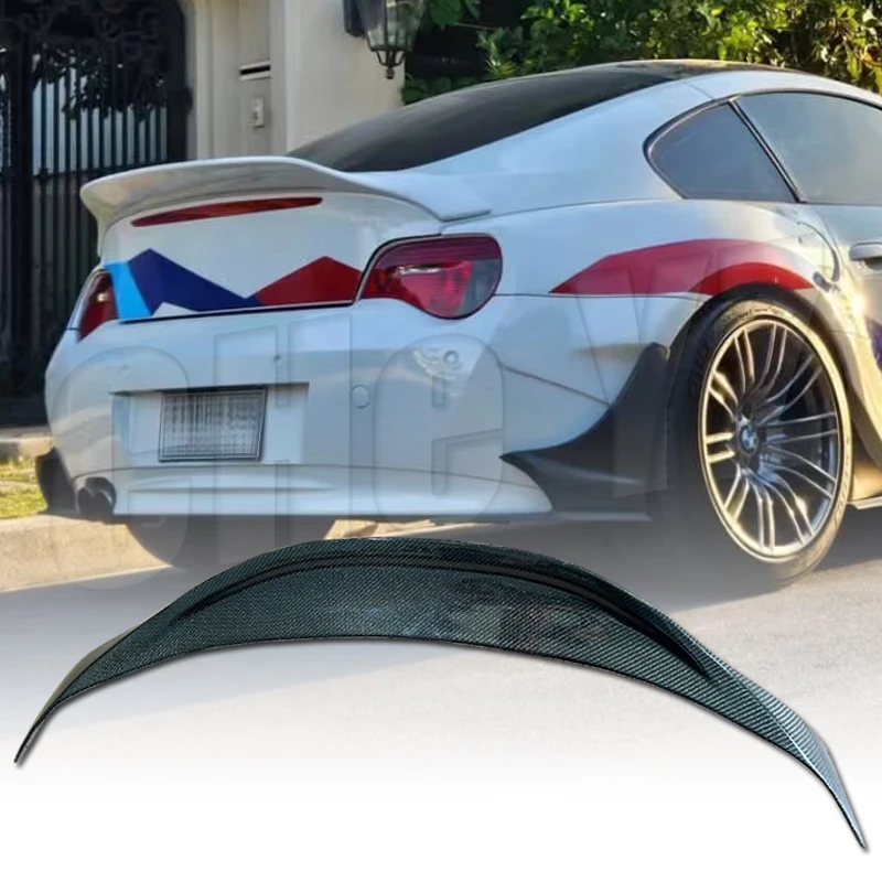 

2005 2006 2007 2008 E86 Rear Wing Lip FRP Gloss Black Carbon Fiber Rear spoiler For BMW Z4 E86 2Door Coupe