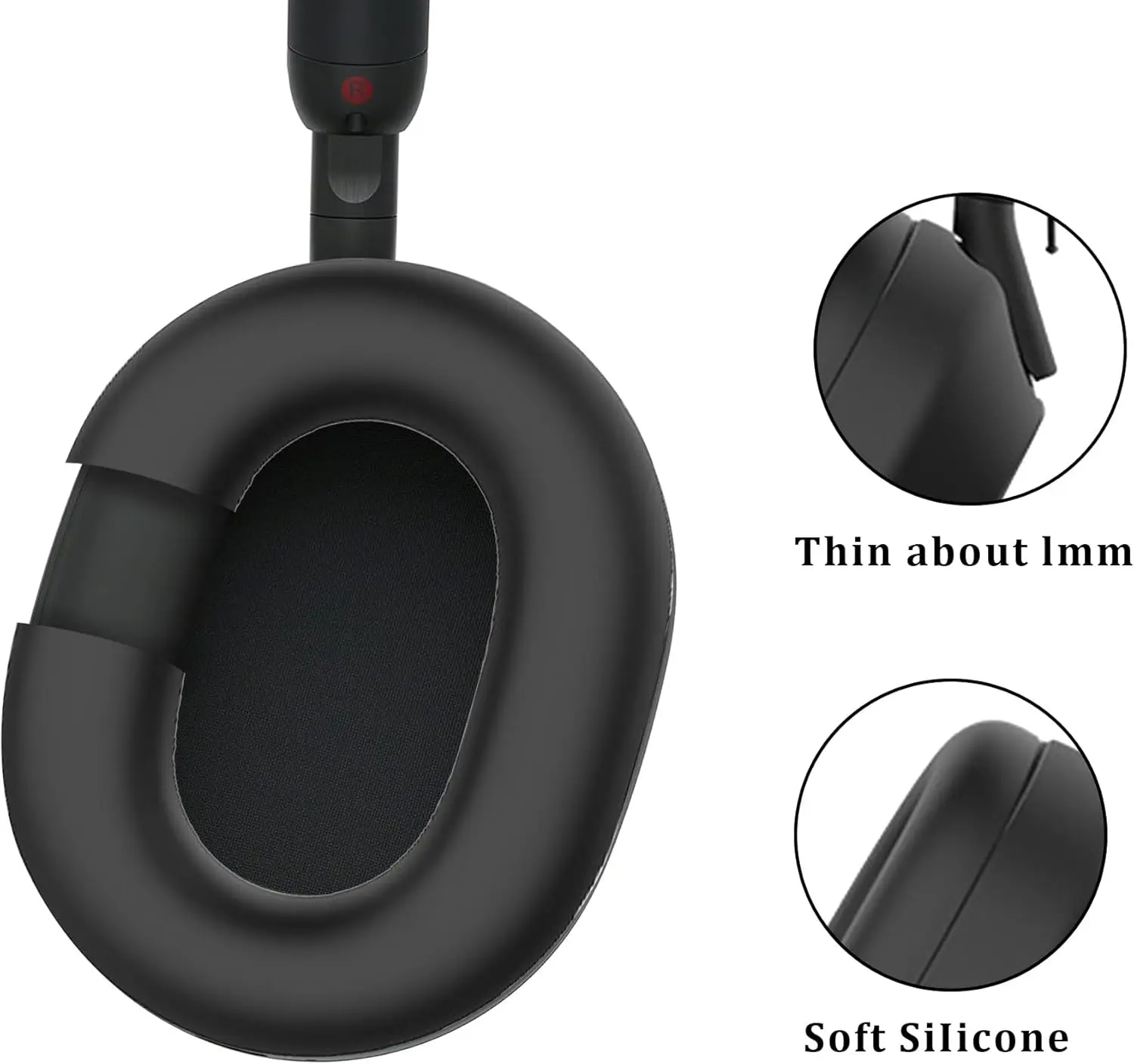 Juego de 3 fundas para auriculares Sony Wh-1000Xm5, fundas para almohadillas para los oídos/fundas para los oídos/funda para diadema, silicona suave a prueba de sudor