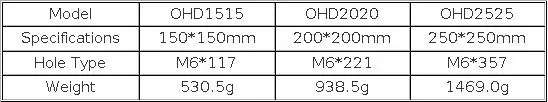 OHD Series Optical Breadboard High-density Optical Platform Aluminum Flat Optical Experiment Oeabt