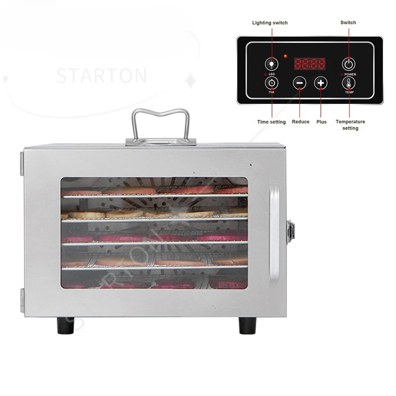 Dried Food Dehydrator Snacks Dehydration Air Dryer Stainless Steel Fruits Vegetable Herb Meat Drying Machine