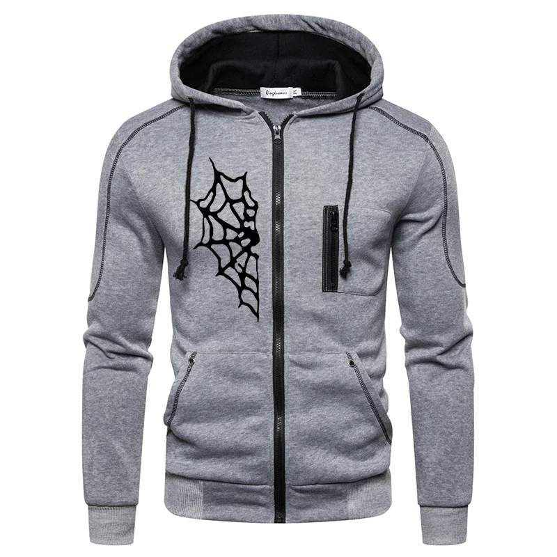 

Autumn Winter Mens Jacket Printing Zipper Overcoat Fashion Casual Cardigan Sweatshirt Sports Hoodie Office Home Street Clothing
