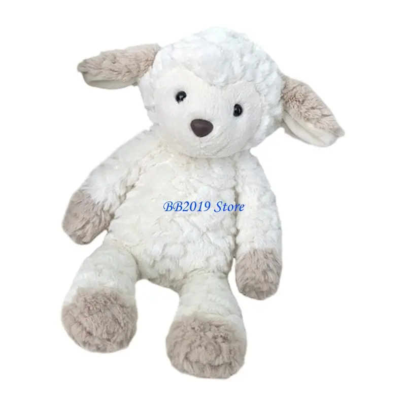Q0KB-juguete peluche oveja simulación para niños, juguete peluche viaje para dormir, compañero, animales