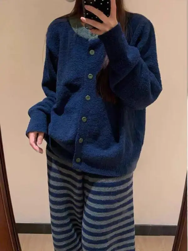 

Женская одежда, пижамный комплект, домашняя одежда, брюки с длинными рукавами, комплект из двух предметов, осенне-зимний утепленный удобный милый модный комплект