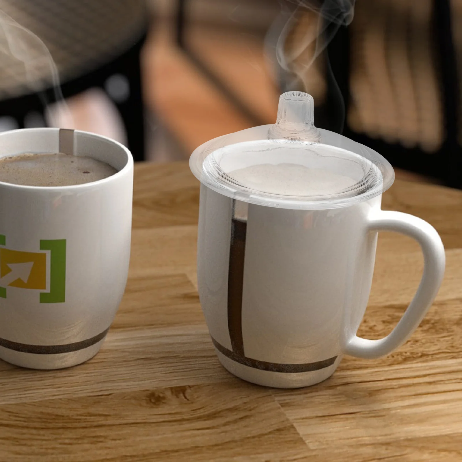 

Round Glass Lid for Water Cups Clear Universal Cover Prevent Spills Keep Fresh with Handle Convenient for Outdoor Indoor Use