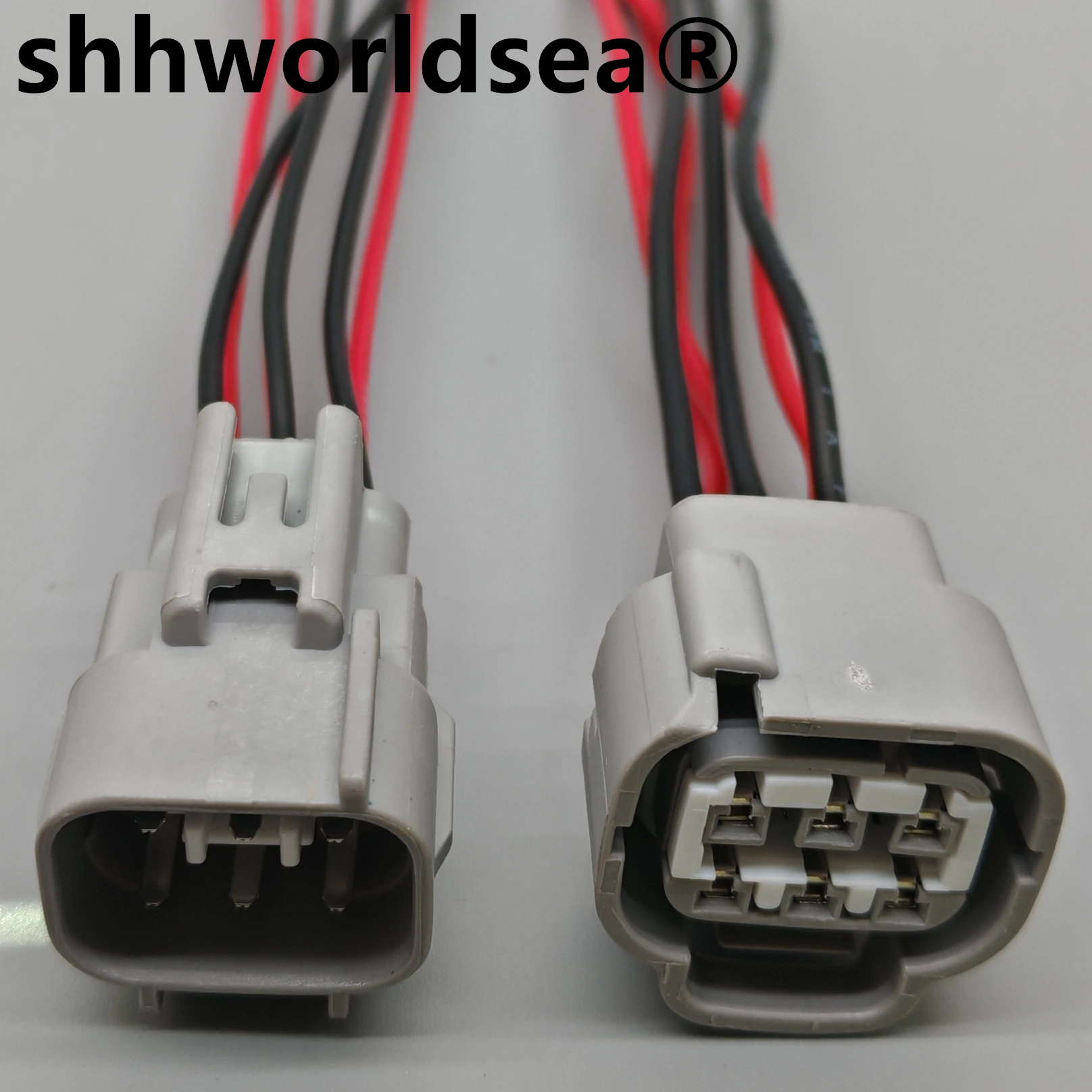shhworldsea 6 Pin Way Car Headlight Connector Auto Throttle Pedal Socket For Toyota 7282-7064-40 7283-7064-40 90980-10988