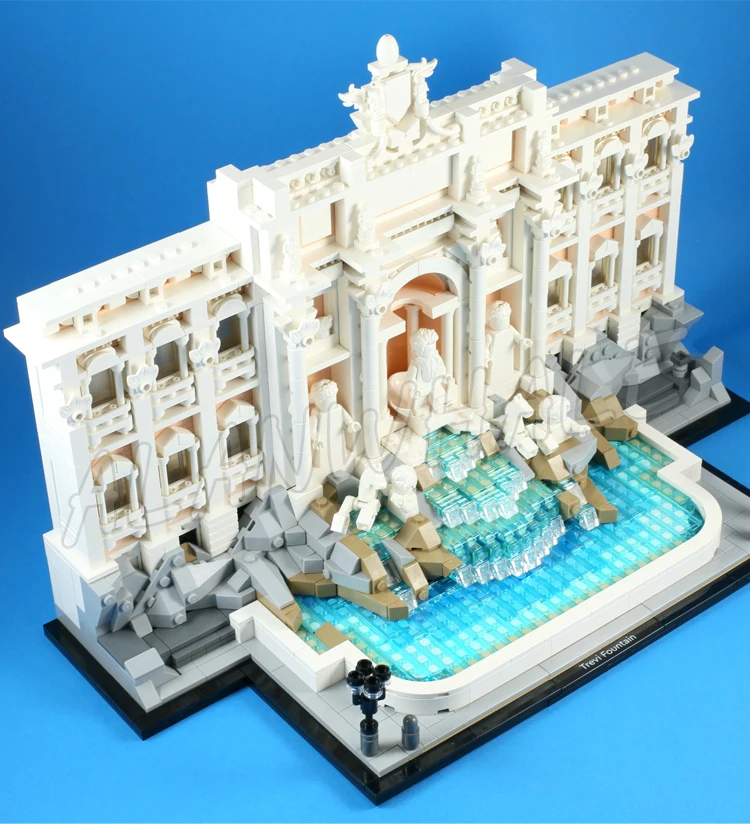 1880pcs Architecture Trevi Fountain Rome memorabilia landmark Wishing Well 11062 Building Blocks Toy Compatible With Model
