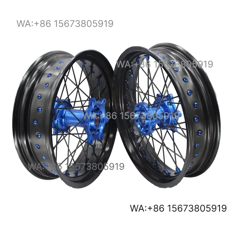 For  Wmwmnu High Quality 36 Spoke 17 Inch Replacement Aluminum Motorcycle Supermoto Wheels