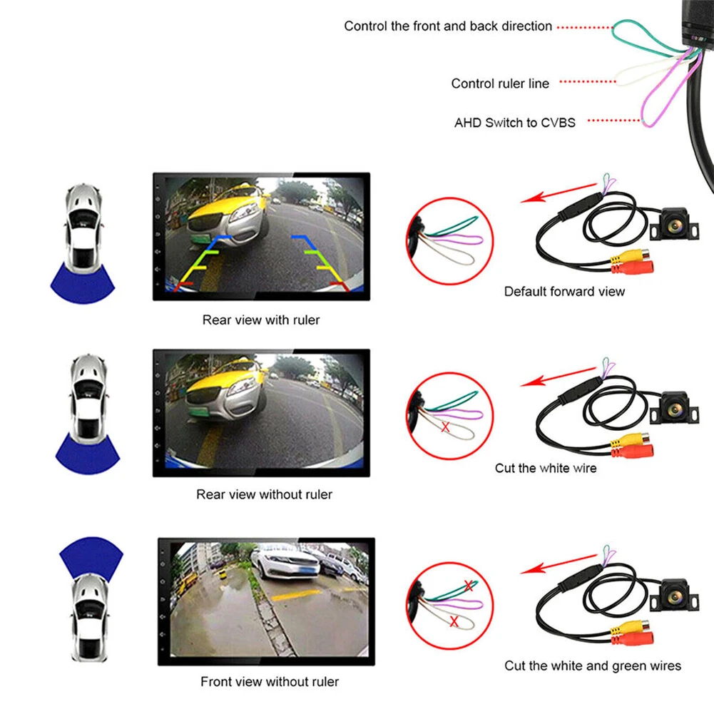 720P AHD Car Rear View Camera 170 Degree Lens Night Vision Vehicle Backup Reversing Camera Vehicle Rear View Reverse Camera