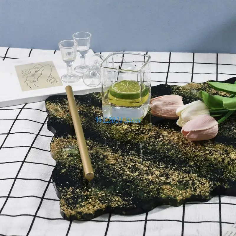 G5GC Placa frutas Bandeja molde silicone com alça DIYs Servindo placa