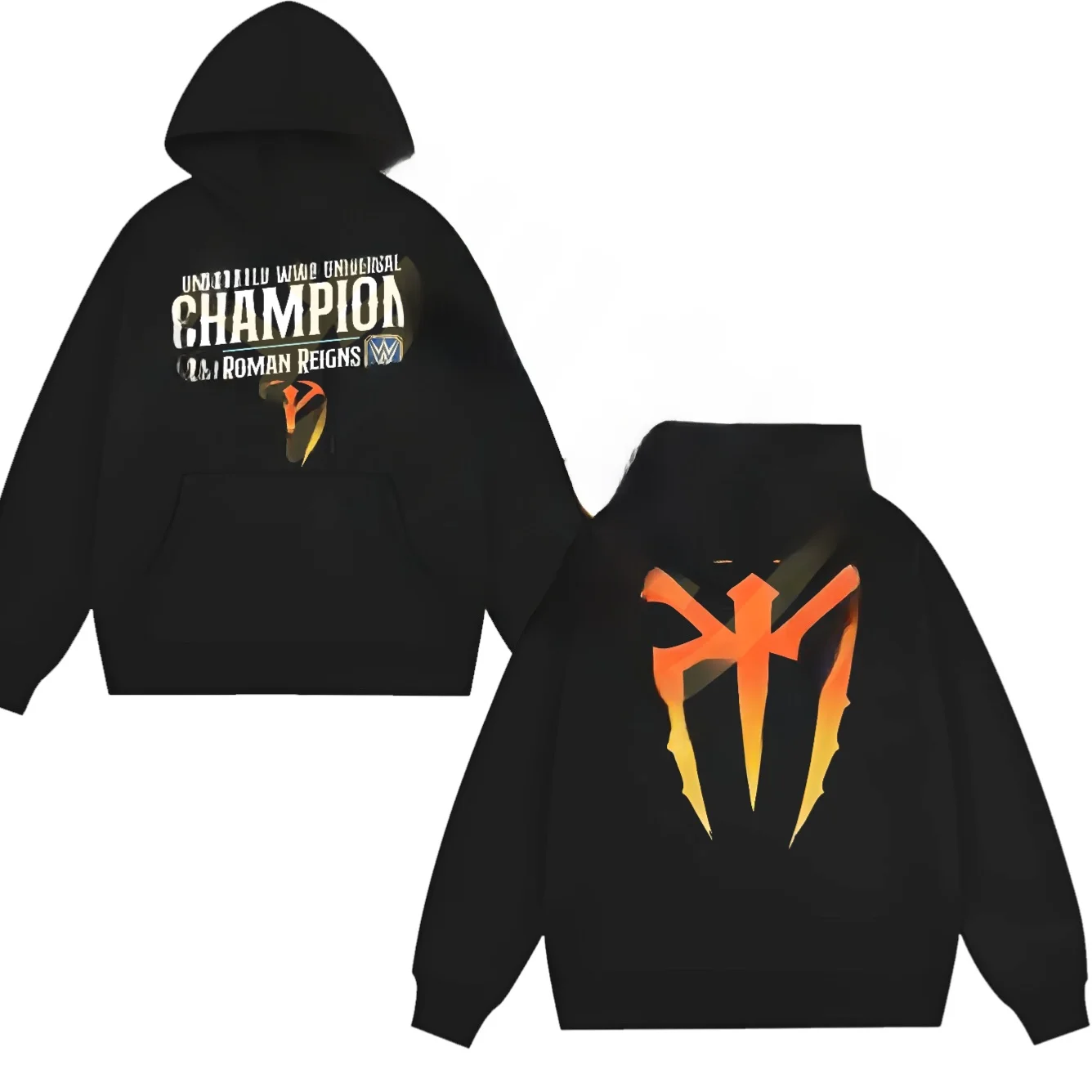 

Новая осенне-зимняя свободная толстовка унисекс с принтом Roman Reigns Tribal Chief, хлопковая толстовка для пар
