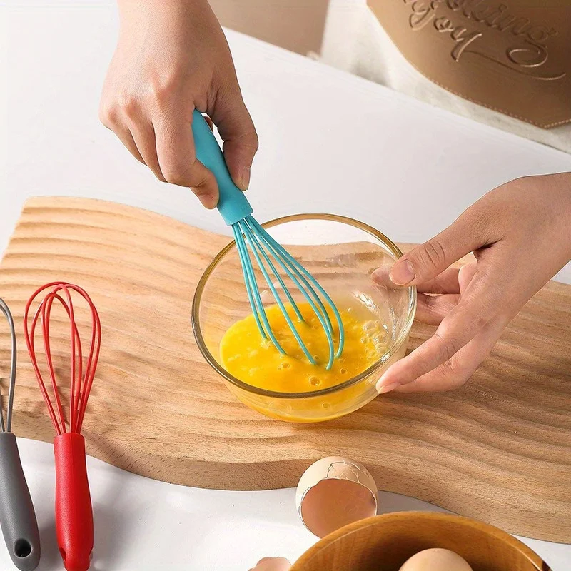 1Pc, Silicone Whisk, Blender，Silicone Mini Whisk for Blending, Whisking, Beating, and Stirring - Perfect for Baking and Cooking