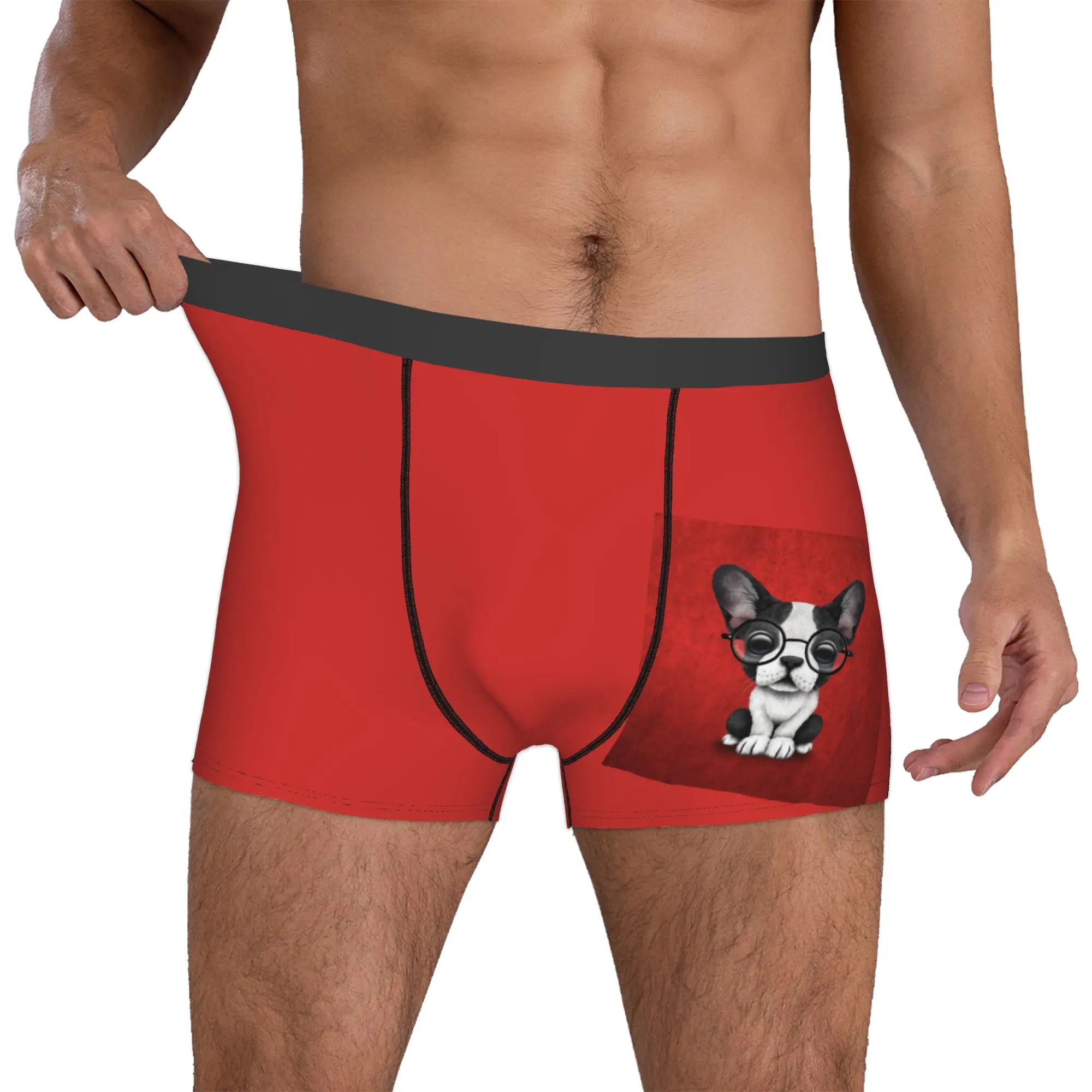 cueca-boxer-masculina-personalizada-com-estampa-de-cachorrinho-bulldog-frances-fofo-com-Oculos-respiravel