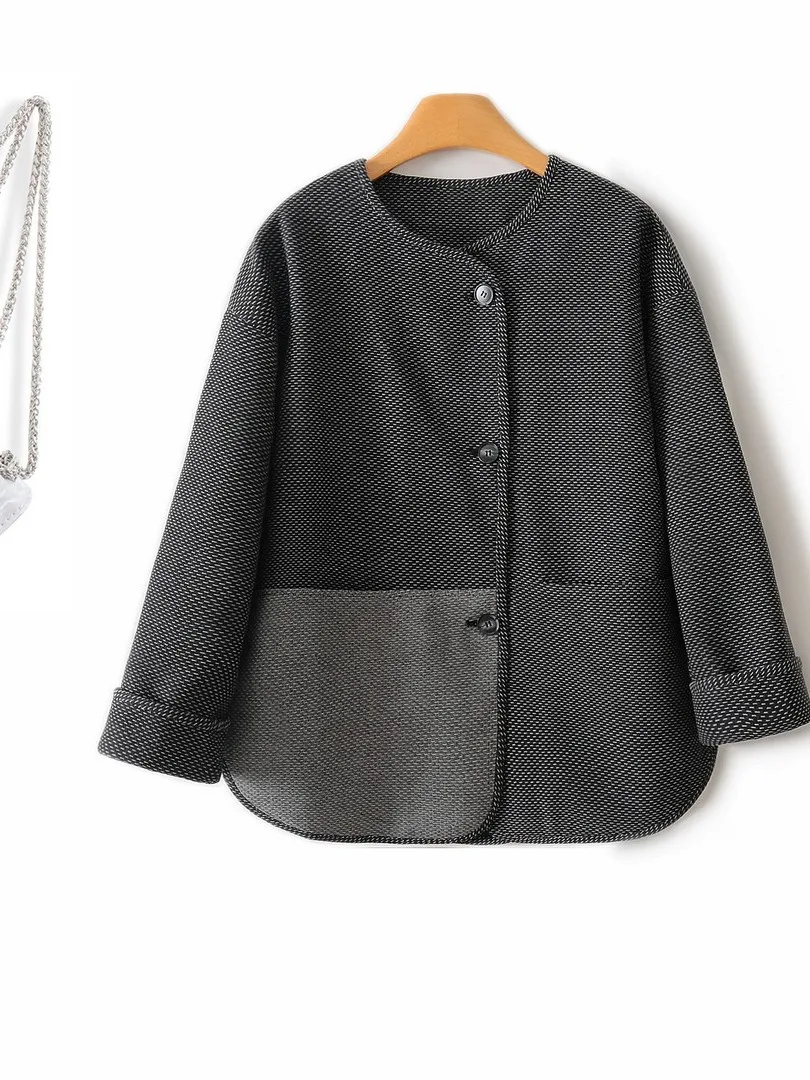 

Loose Fit Oversized Jaet with Large kets for Men And Women Casual Sle round Ne Design Autumn Winter Collection