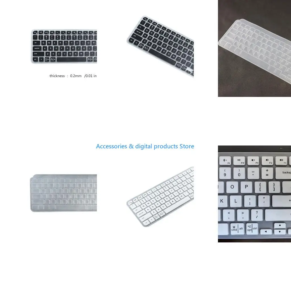 77JD Waterproof Laptop Keyboards Cover Silicone Dustproof Protective Film for Keys Mini Wireless Keyboards