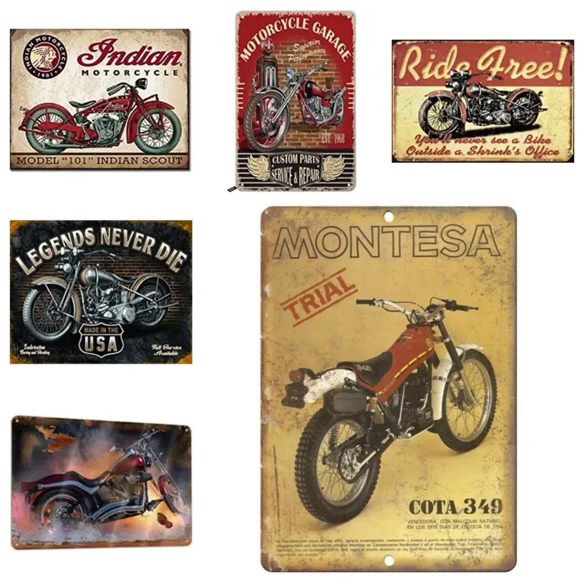 Montesa Trail Bike COTA Retro tin sign nostalgic ornament metal poster garage art deco bar cafe shop