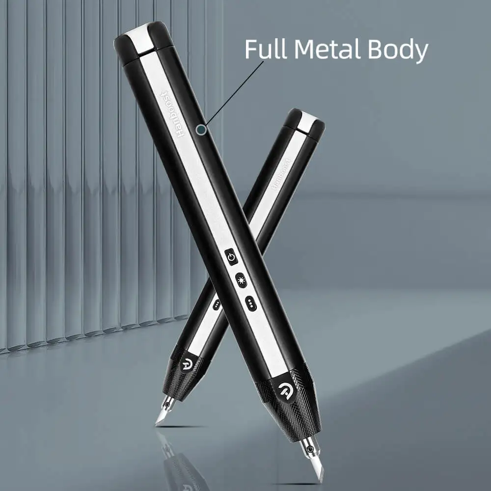 Lame de découpe ultrasonique Hanboost C1 avec lumière LED, puissance réglable sur trois niveaux, livrée avec 24 lames de rechange pour le bricolage