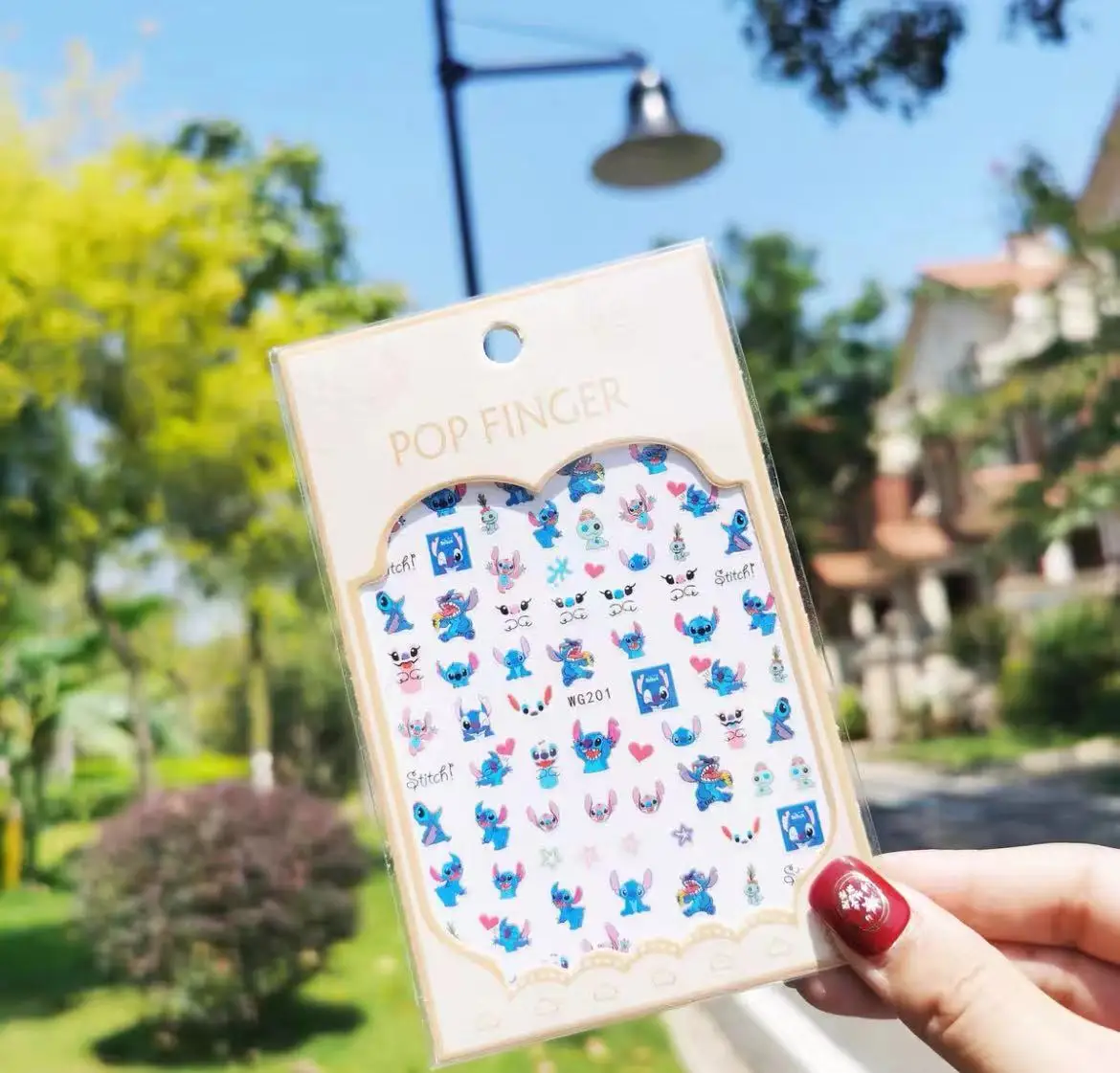 Adesivi per unghie 3D Disney Mickey Stitch Cartoon Paperino Topolino Forniture per nail art Anime Princess Decorazioni per nail art