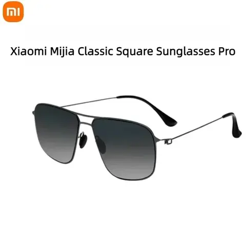 새로운 Xiaomi Mijia 클래식 스퀘어 선글라스 프로 블록 UV 눈부심 방지 스테인레스 스틸 초박형 프레임 야외 여행용
