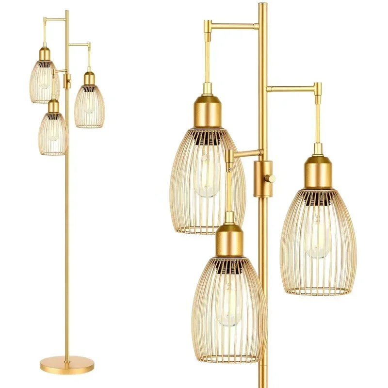 Floor Living Room Retro Industrial Knob Dimming Bedroom Bedside Study Vertical Lamp