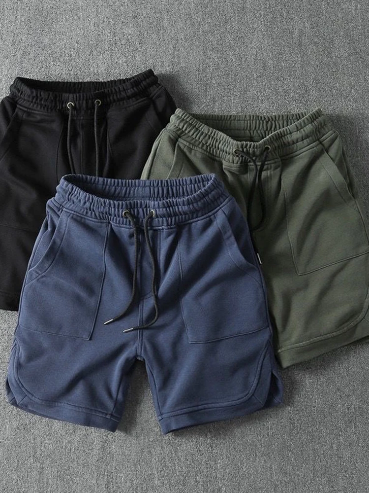 

Летние повседневные плотные рабочие шорты в стиле ретро из чистого хлопка, цветные спортивные брюки, мужские брюки длиной до колена