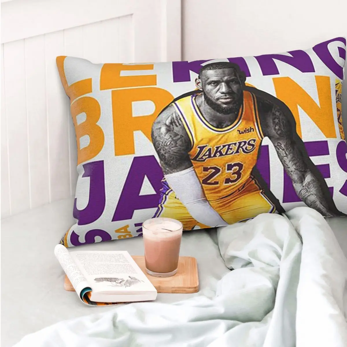 Funda de almohada rectangular de LeBron James, funda de cojín decorativa para dormitorio, cama, hogar, almohada cómoda