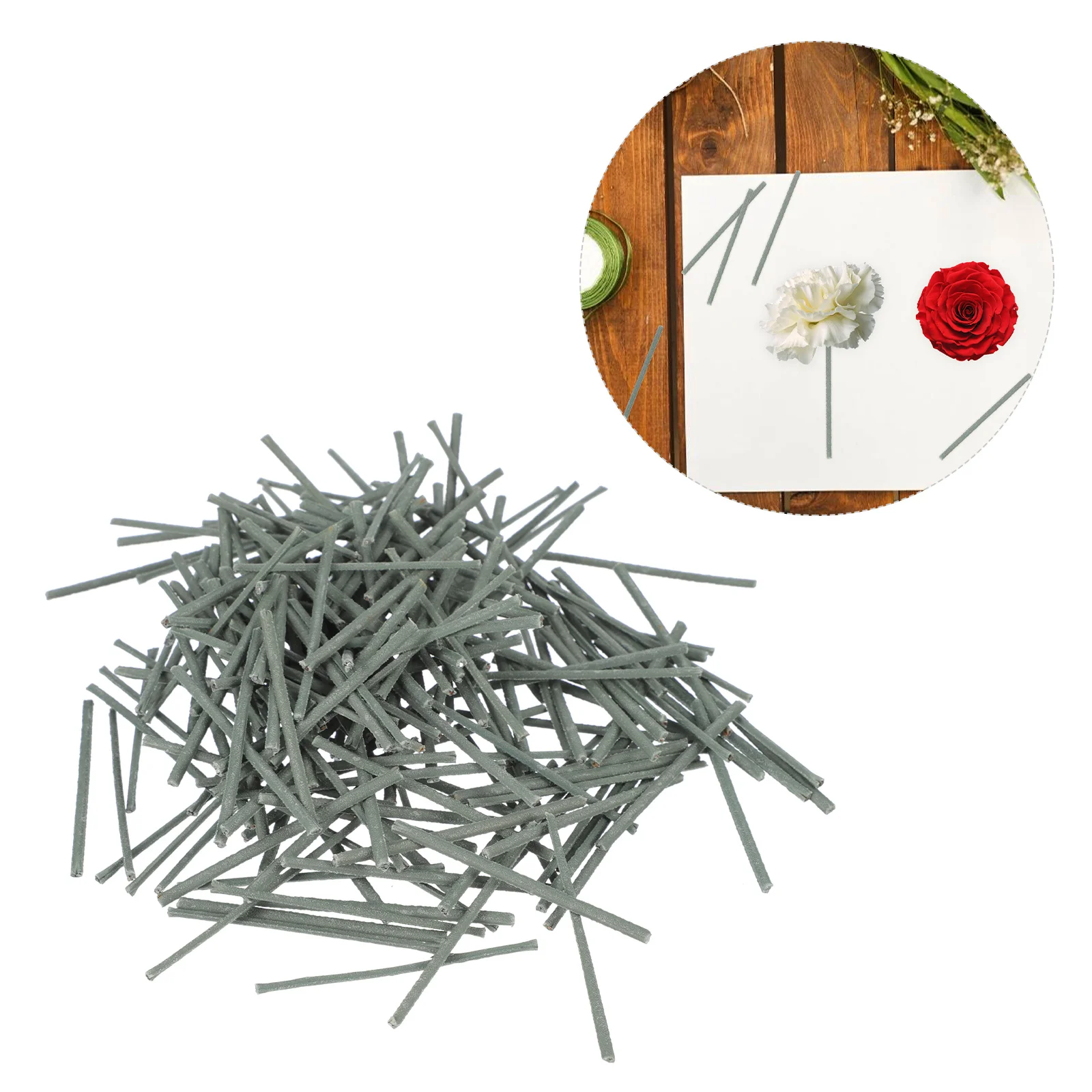 400Pcs DIY Flower Stem Wire Artificial Iron Wire Floral Stems Tools Plant Sticks for Handmade Flowers Floral Arrangement