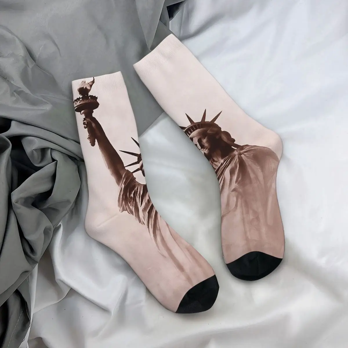 

Носки на все случаи жизни с принтом Статуи Свободы, длинные носки в стиле хип-хоп для мужчин и женщин, подарки на День святого Валентина