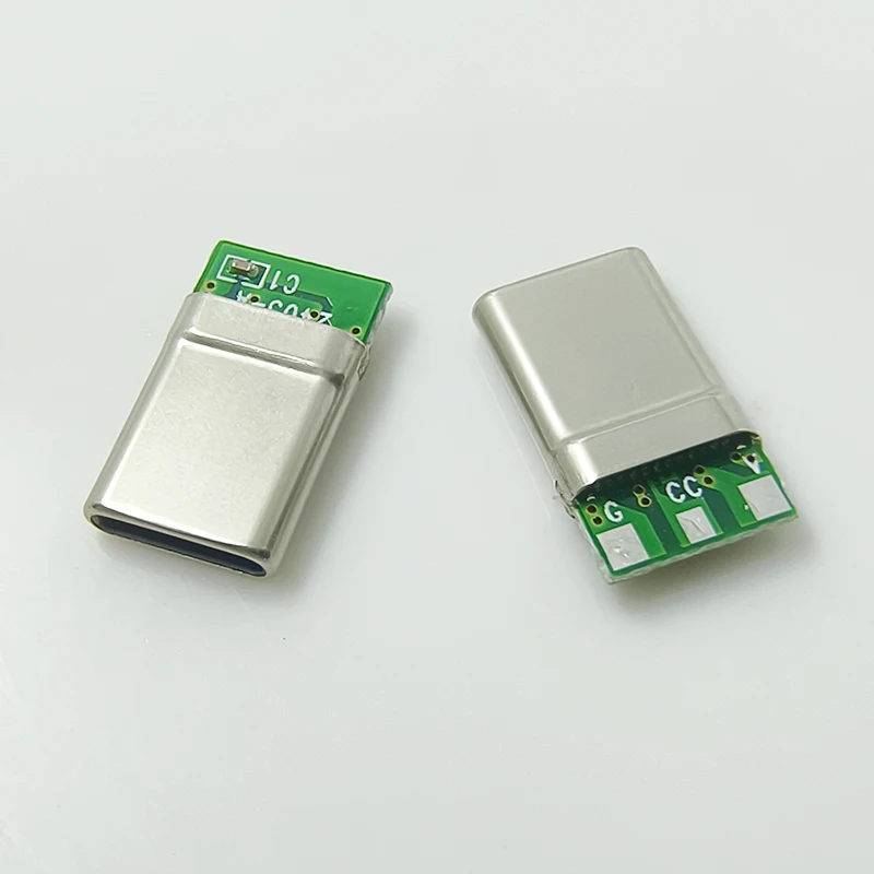 3 دبوس ذكر لنوع C محول الكمبيوتر المحمول Type-c 3 لحام مشترك CC دبوس CTOC5 مع مكثف محول الكمبيوتر المحمول PD ثلاثة أسلاك الشحن