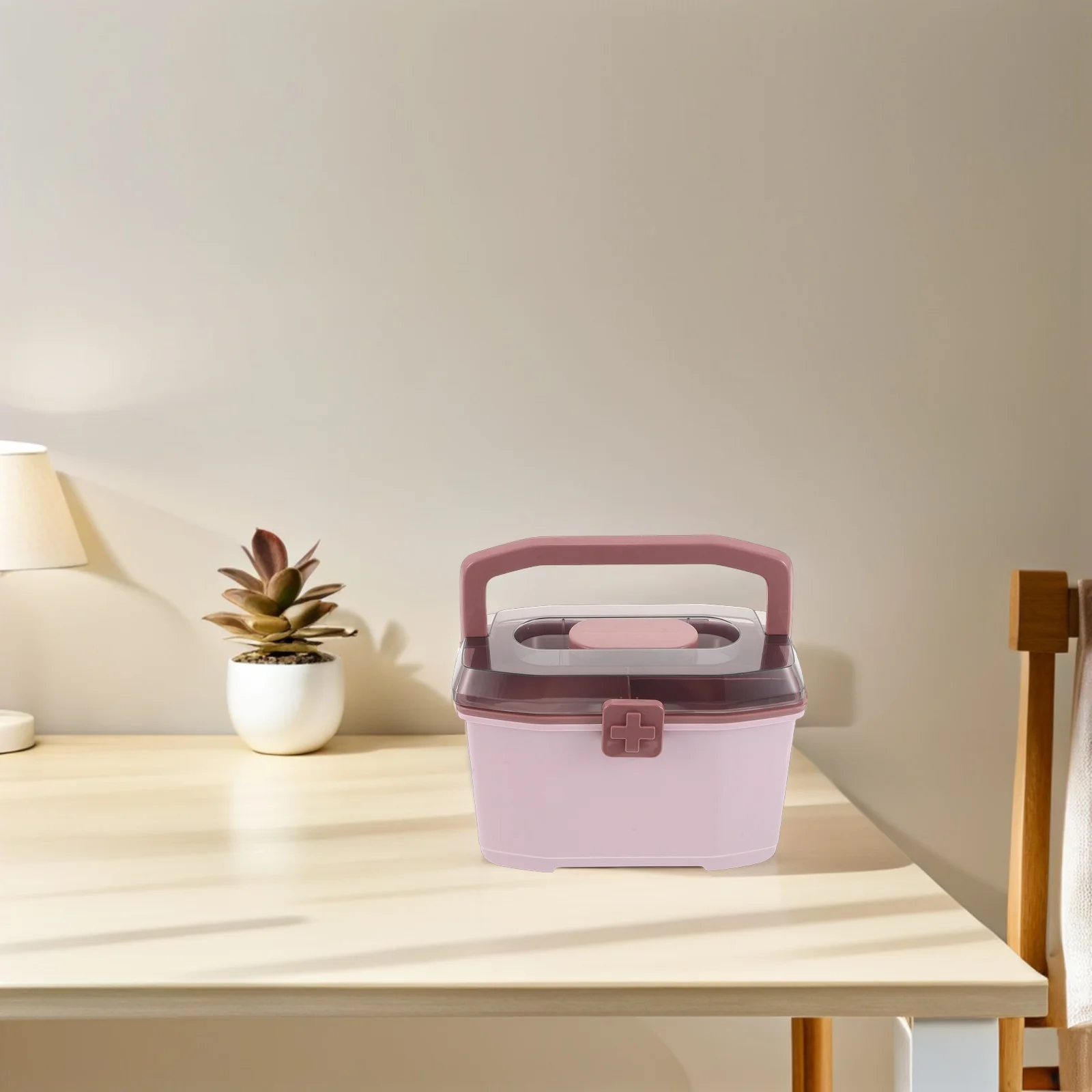 

Home Portable Medicine Box Desk Organizer Case Rectangle Family Bag Emergency Medication Pp Container Storage Student