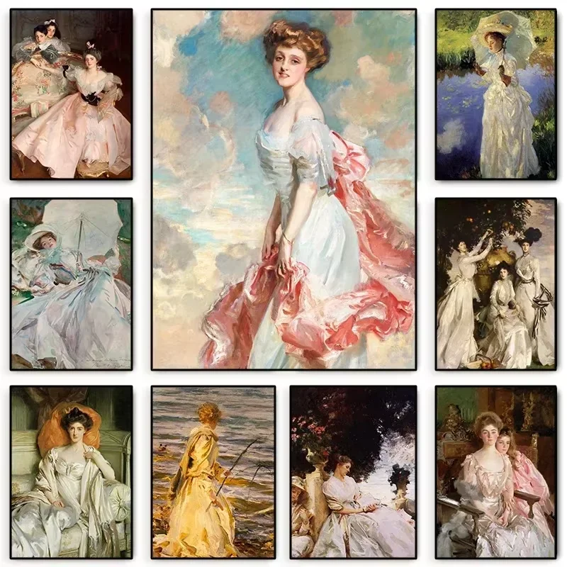 Diamond Painting John Singer Sargent Famous Painter Female Portrait Collection Diamond Mosaic Handmade Art Gift Home Decoratio