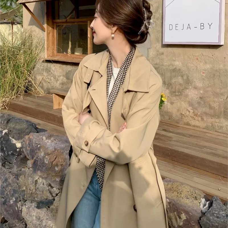 

Trench Coat Women's New Small Mid-Length Popular Temperament