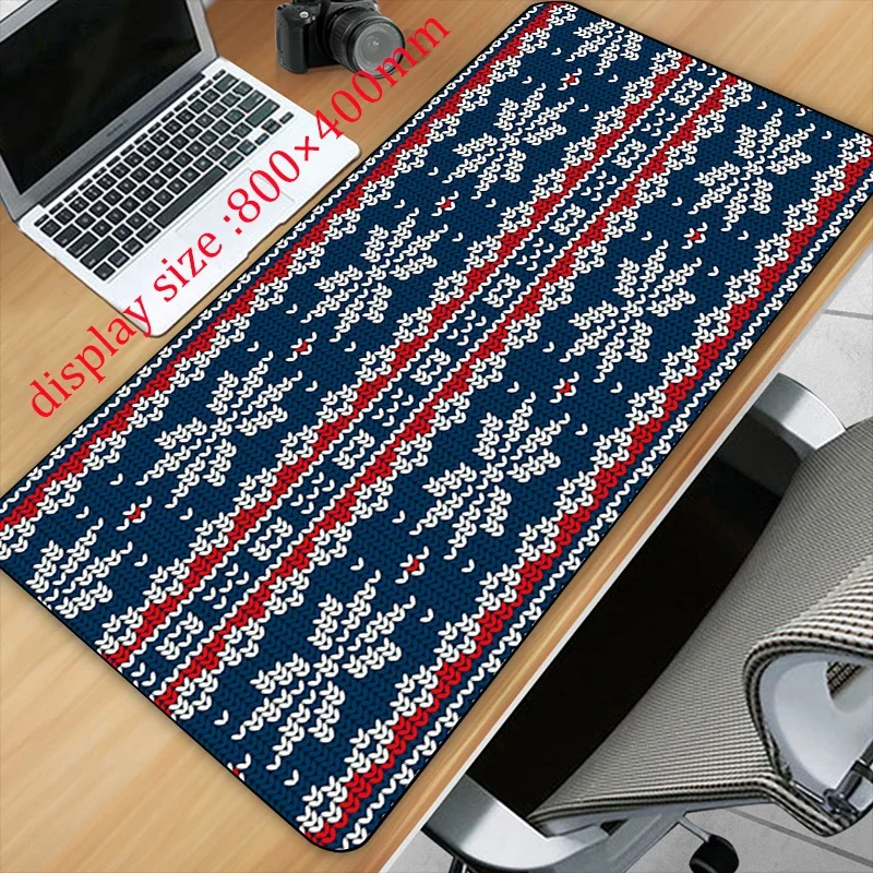 Checked Stripe Colour Art HD Printing XXL Mouse Pad Gaming Accessories Hot Large Computer Lock Edge Keyboard Mat Anime Cartoon