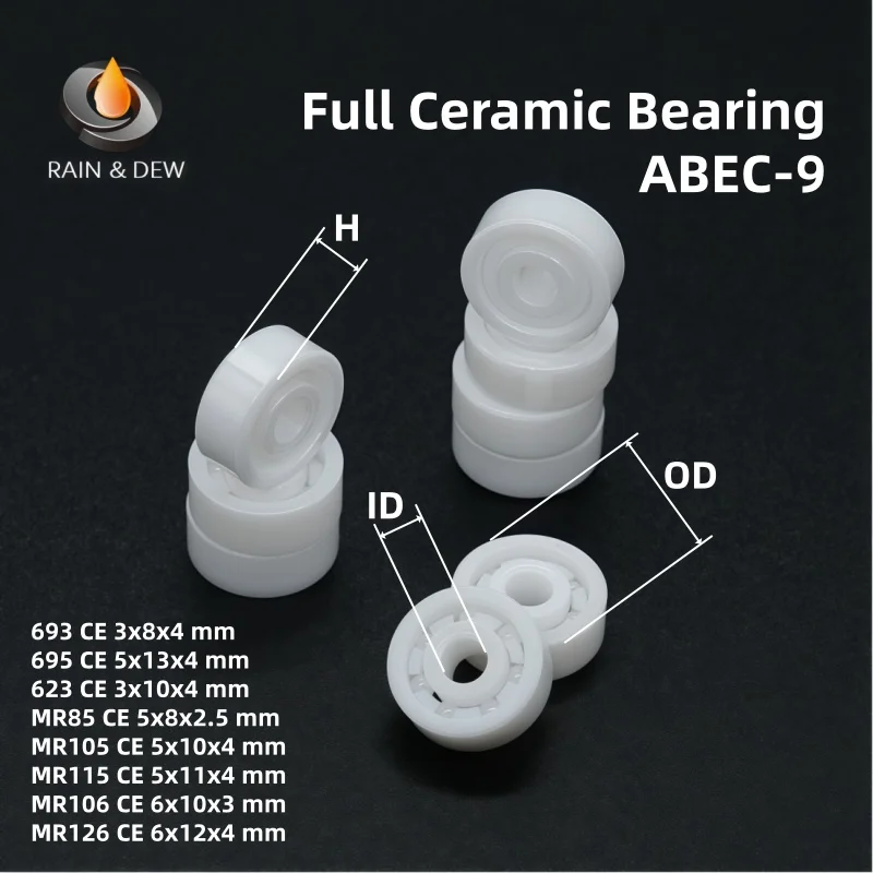 1PCS/5PCS Ceramic Bearing 623 693 695 MR85 MR105 MR106 MR115 MR126 CE Miniature Ball Bearing Fishing Reel Casting Spinning Reel