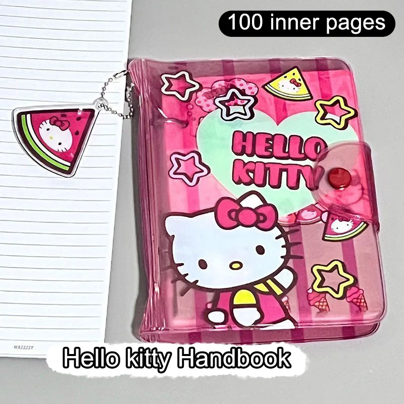 Sanrio Hello kitty Notebook Good-looking Student Cute Girly Heart Hard Shell Coloring Page Learning Stationery Notepad Gift Toys