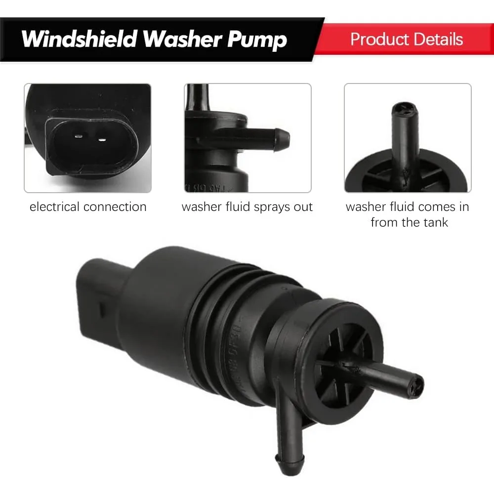 Front Windshield Washer Pump W/Grommet Replacement for BMW E46 M3 M5 X3/5 Z3 Z4 Z8 For Benz E250 E300 E320 E500 E550 67128362154 - view 3