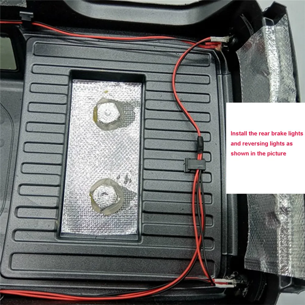 إضاءة مقاومة للماء الربط أضواء لتقوم بها بنفسك تعديل أطقم ل MST CFX-W JP1 1/8 مقياس محاكاة تسلق RC سيارة قذيفة ترقية أجزاء #4