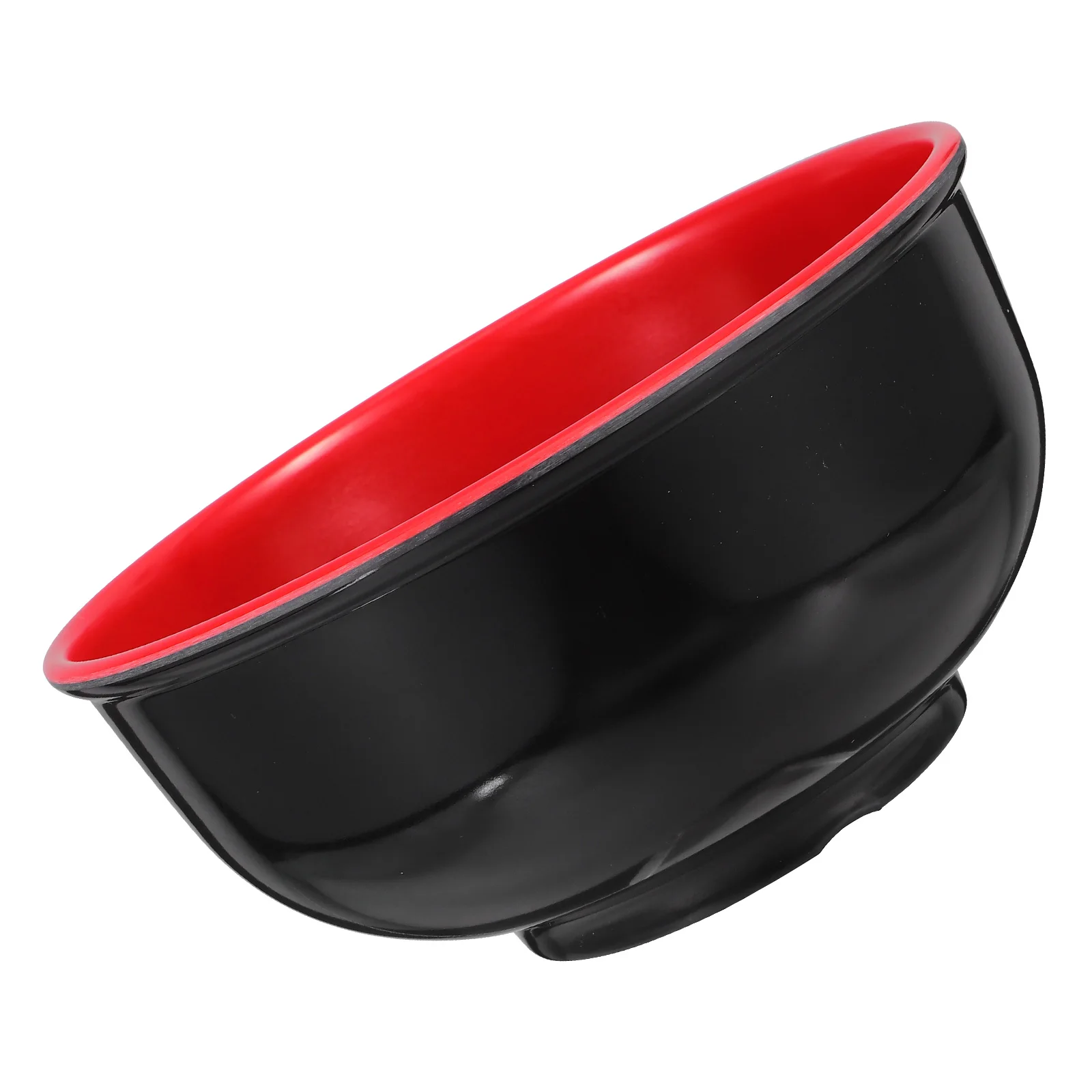 

Japanese Ramen Bowl Large Capacity Red Black Design Unbreakable Plastic Asian Noodle Soup Bowl Rice Cereal Sushi Meal