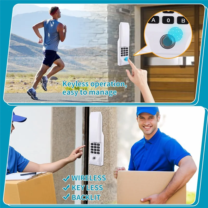 1 個 877MAX 指紋ガレージドアキーパッドホワイト ABS リフトマスターチェンバレン職人オープナー