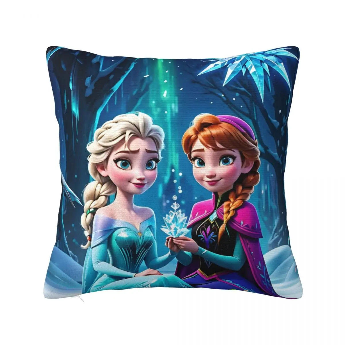 Frozen Princess Elsa Pillowcase Double-sided Printing Cushion Cover Decorative Snow Queen Throw Pillow Case Cover Home 45*45cm