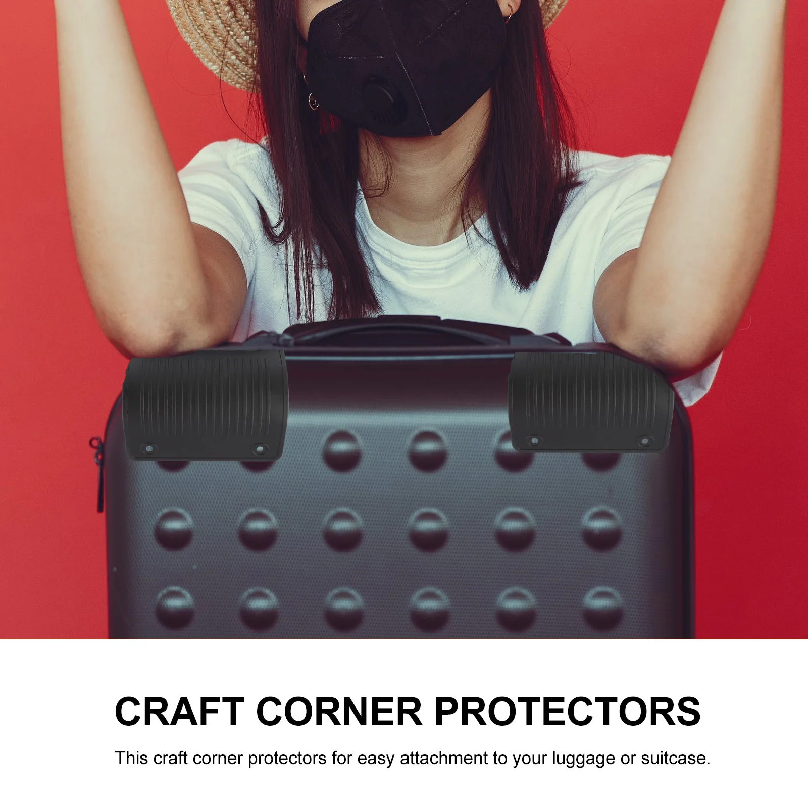 

6 Pcs Luggage Corner Protectors Thickened Material Suitcase Edge Guards Black Travel Accessories Durable Hardware