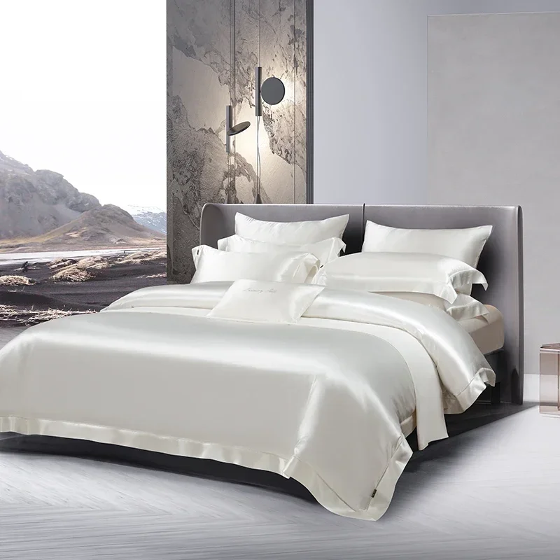 2026 New Luxury 100% Mulberry Silk Fitted Sheet, Grade 6A, 45cm Deep Pocket, Fits King/Queen/Cal King Size Mattresses 6