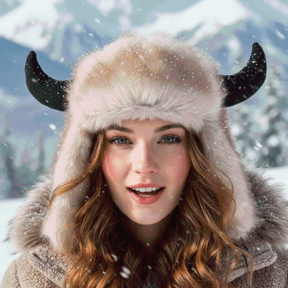 Mink Texture Faux Fur Hat Windproof Fabric Adjustable Strap Winter Trapper Caps Unisex Style Thickened Lining Ear Flap Headwear