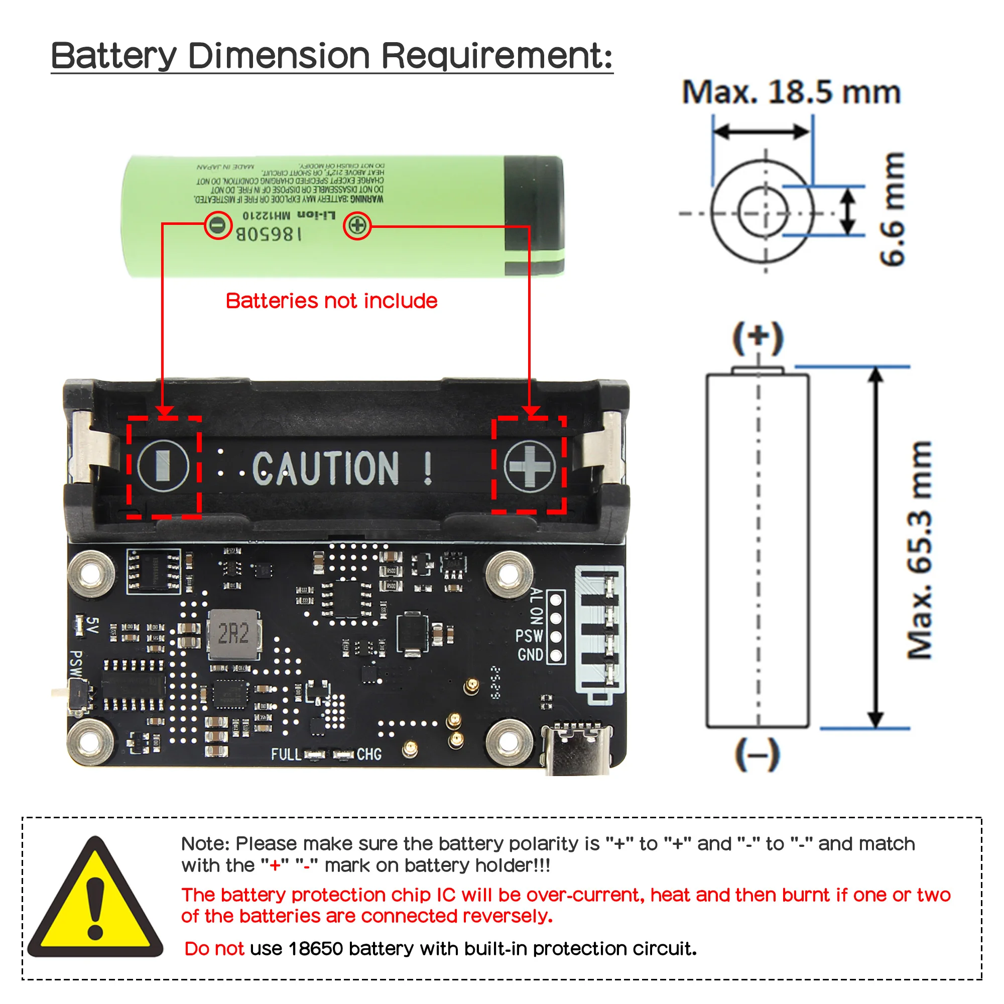 Geekworm X306 18650 UPS Shield for Raspberry Pi Zero 2 W