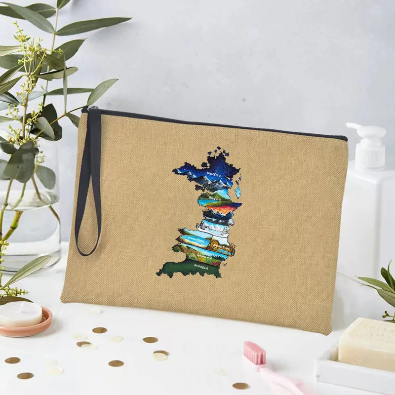 Velaris Artistic Style Print Makeup Bag House of Wind Book Club Pattern Cosmetic Bag Organizer Pencil Cases for Girls Wallet