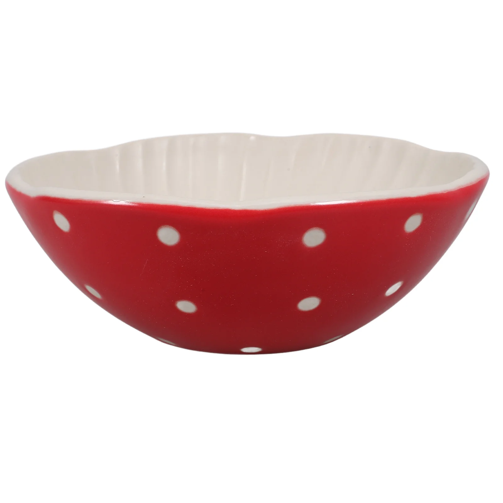 

Ceramic Mushroom Pattern Bowl Multipurpose Fruit Salad Soup Bowl for Home Restaurant Kitchen Use Dessert Container