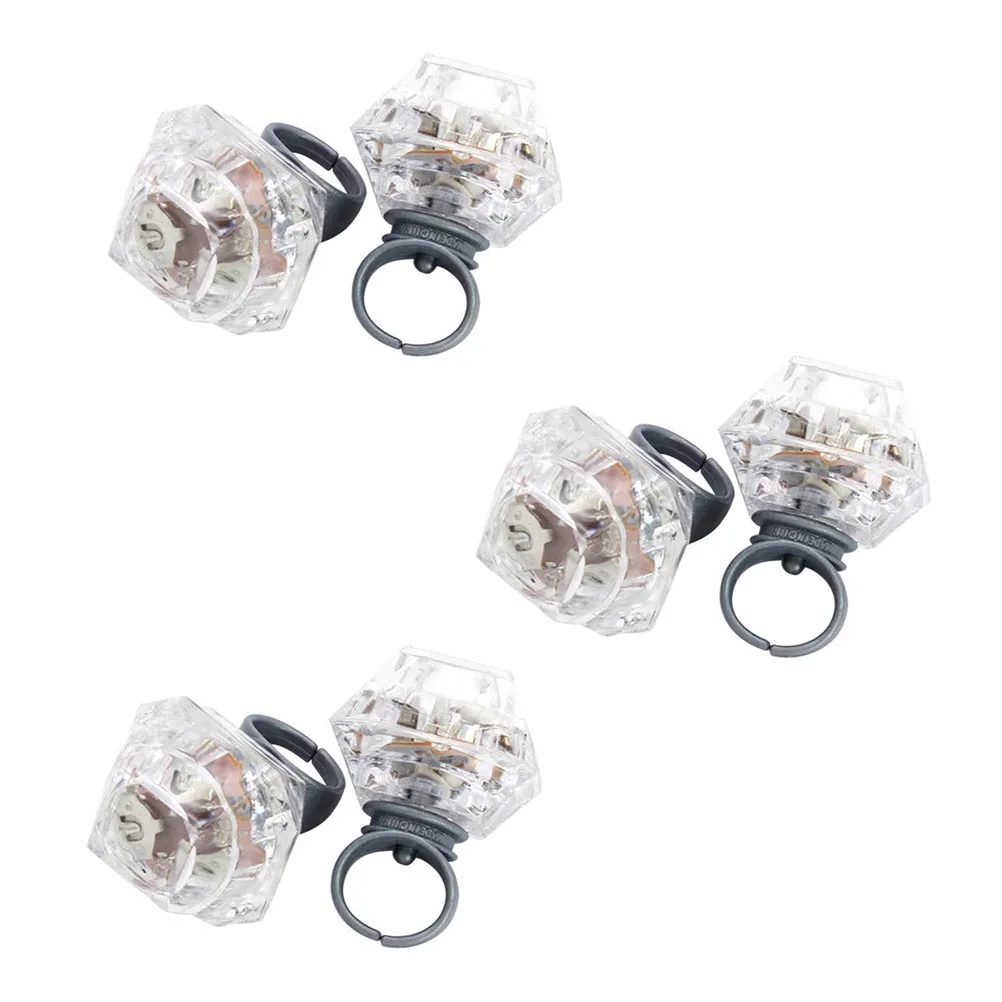 

6 Pcs Glowing Ring Cute Rings LED Flashing Finger Shine Gifts Party Toy Birthday