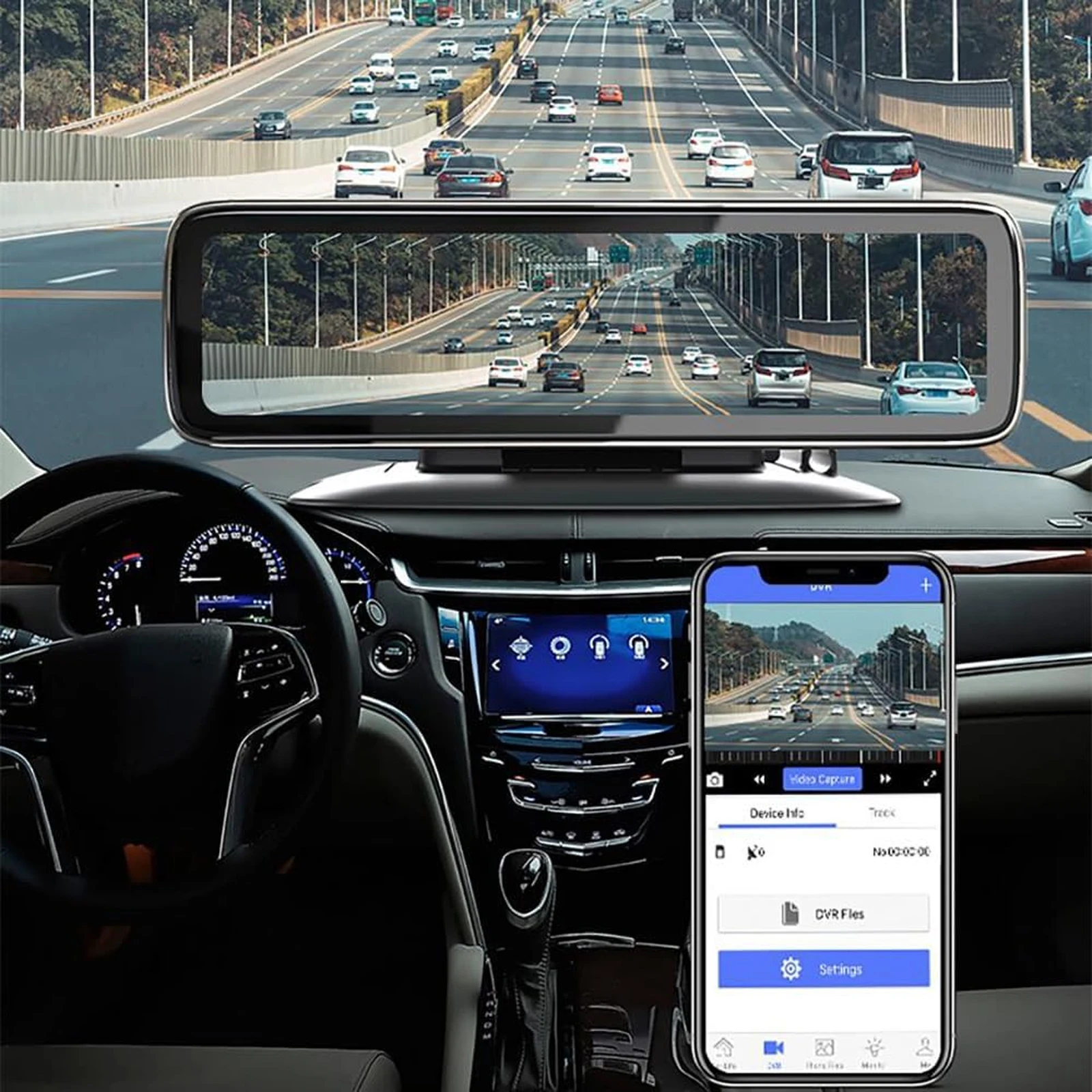360 درجة لوحة القيادة البانورامية جهاز تسجيل فيديو رقمي للسيارات داش كام 4CH كاميرات مسجل 12 "شاشة تعمل باللمس أندرويد مرآة الرؤية الخلفية 4G GPS ADAS WIFI #5