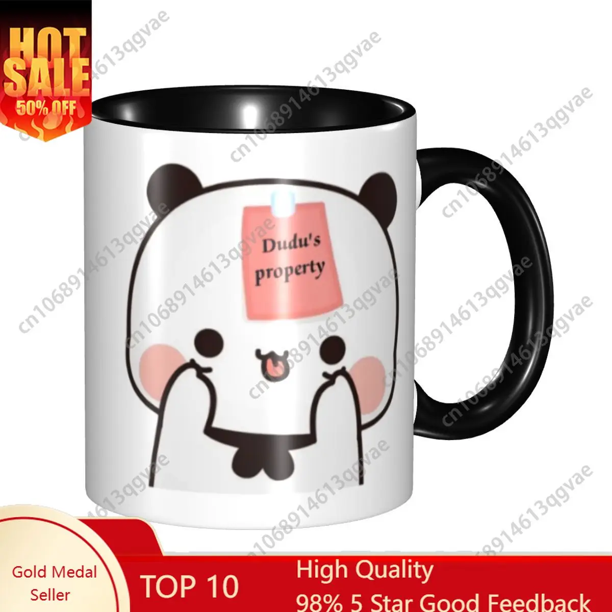 

Bubu Dudu Panda And Brownie Bear Couple Coffee Mugs DIY Personalized Ceramic Mug Creative Present