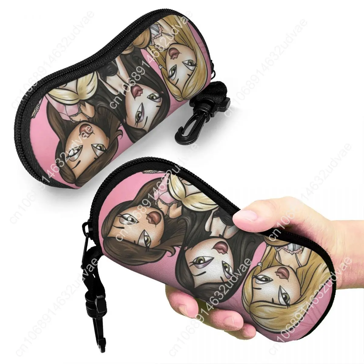 Custom Bratz Doll Shell Eyeglasses Protector Cases Fashion Sunglass Case Tv Movie Cartoon Glasses Bag